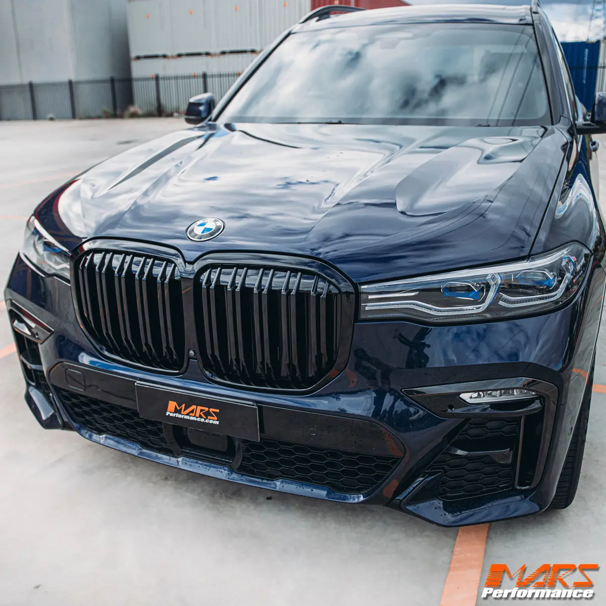 Gloss Black M Style Front Bumper Bar Kidney Grille Grill Bodykit For Bmw X7 G07 2019-2022, Pre-Lci 1
