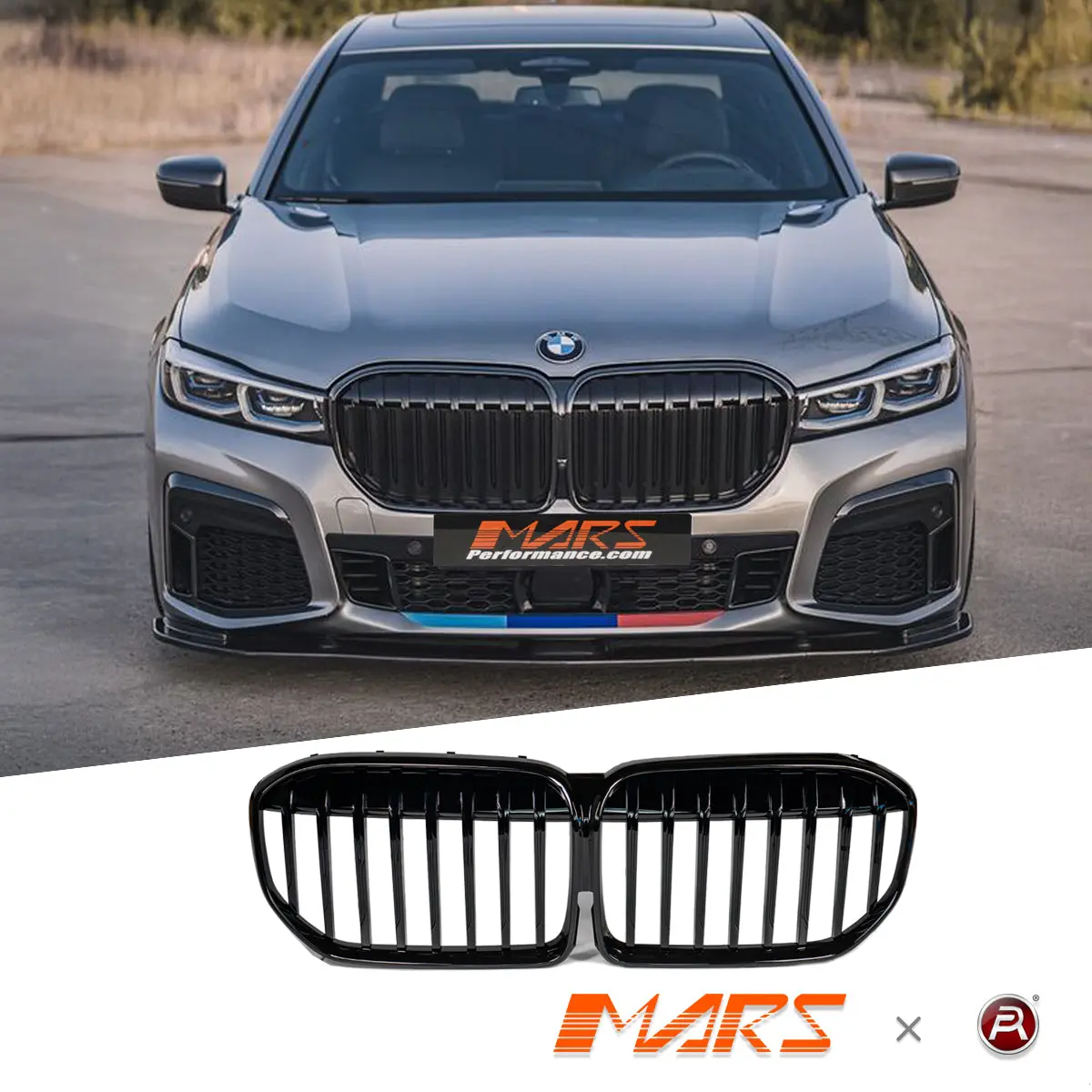 Gloss Black Front Bumper Bar Kidney Grille Grill Bodykit For Bmw 7-Series G11 G12 Lci 2019-2022 1