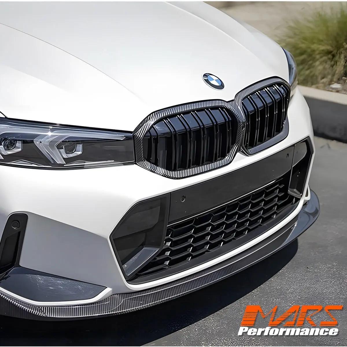 Flokraft Dry Carbon Fibre M3 Style Front Bumper Bar Grill Grille Bodykit For Bmw 3-Series G20 Sedan & G21 Wagon, Lci 2022-2026 1
