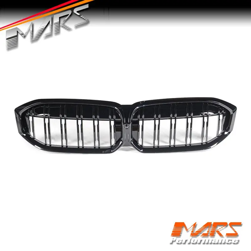 Gloss Black M3 Style Front Bumper Bar Grill Grille Bodykit For Bmw 3-Series G20 Sedan & G21 Wagon, Lci 2022-2026 2