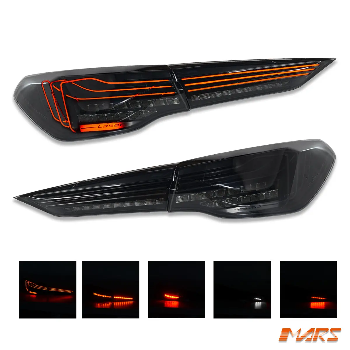 Smoked Full Led Update Csl Laser Style Tail Lights With Sequential Indicators For Bmw 4-Series G22 G23 G26 & M4 G82 G83 1