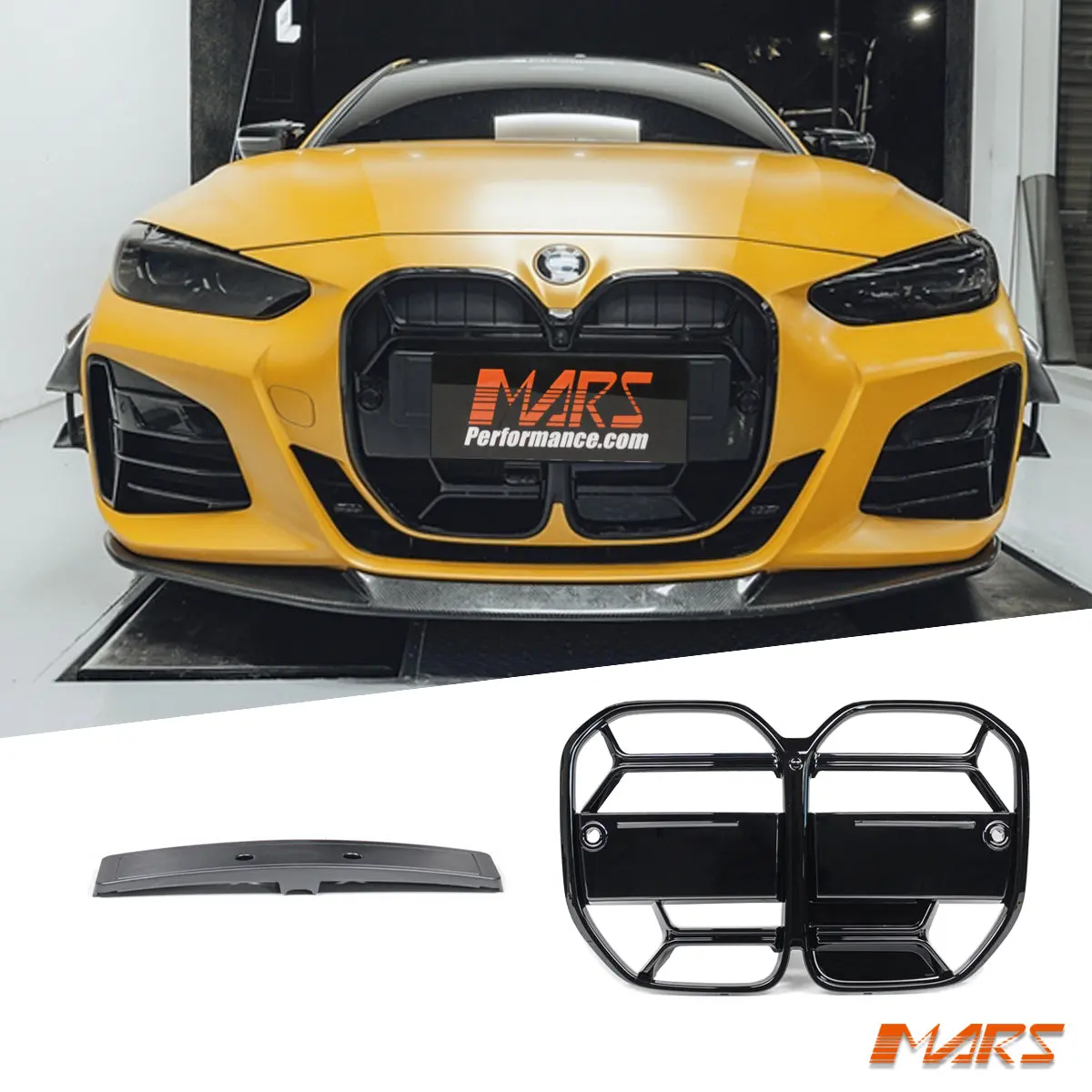 Gloss Black Csl Style Front Bumper Bar Grill Grille Bodykit For Bmw 4-Series G22 Coupe & G23 Convertible 2020-2025 1