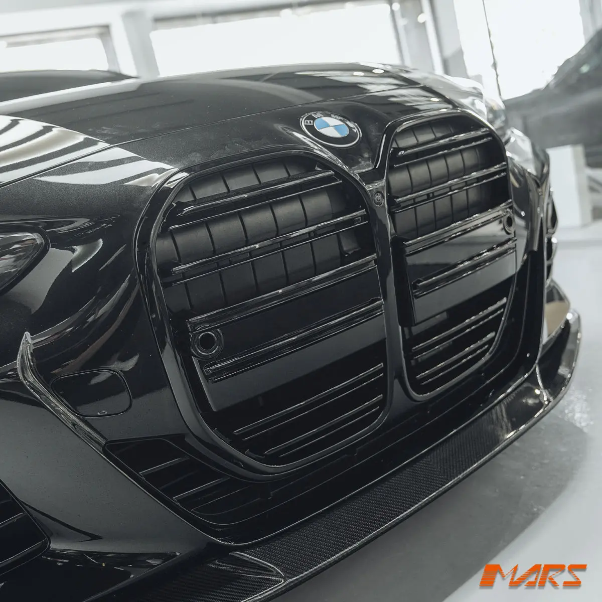 Gloss Black M4 Style Front Bumper Bar Grill Grille Bodykit For Bmw 4-Series G22 Coupe & G23 Convertible 1