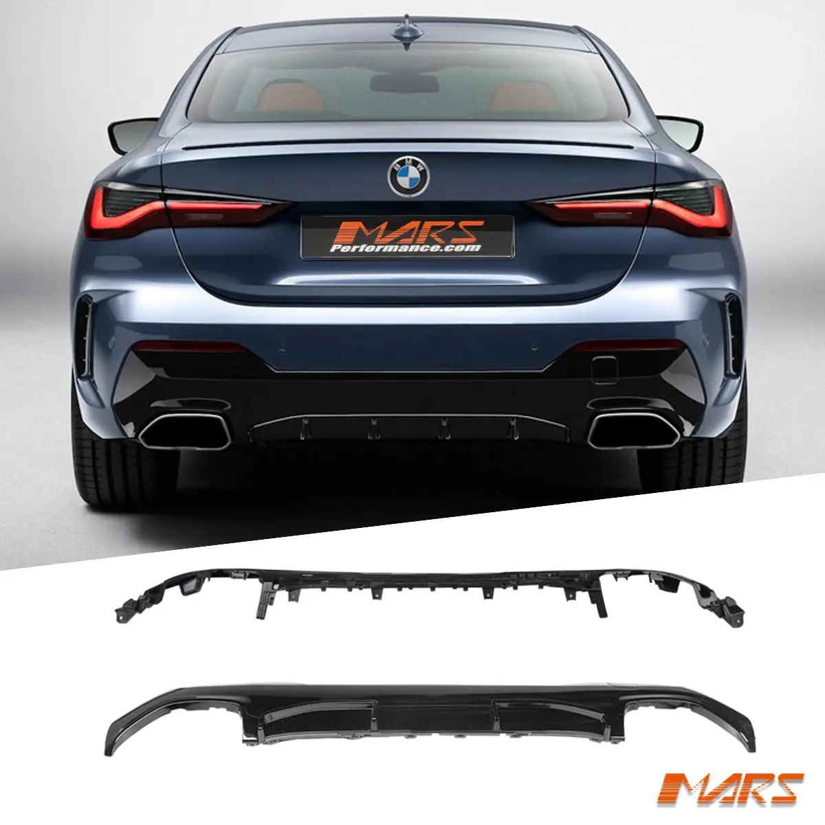 Gloss Black M440i Performance Style Rear Bumper Bar Diffuser Bodykit For Bmw 4 Series G22 G23 M Sport 2020-2025 1