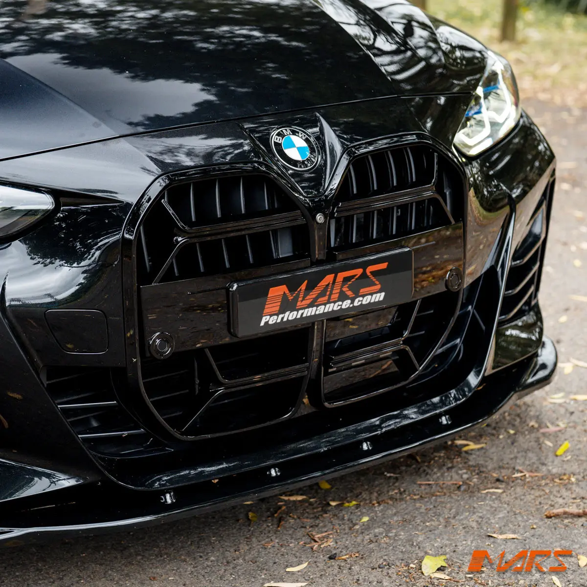 Gloss Black M4 Style Front Bumper Bar Grill Grille Bodykit For Bmw 4-Series G26 Gran Coupe 2021-2024 1