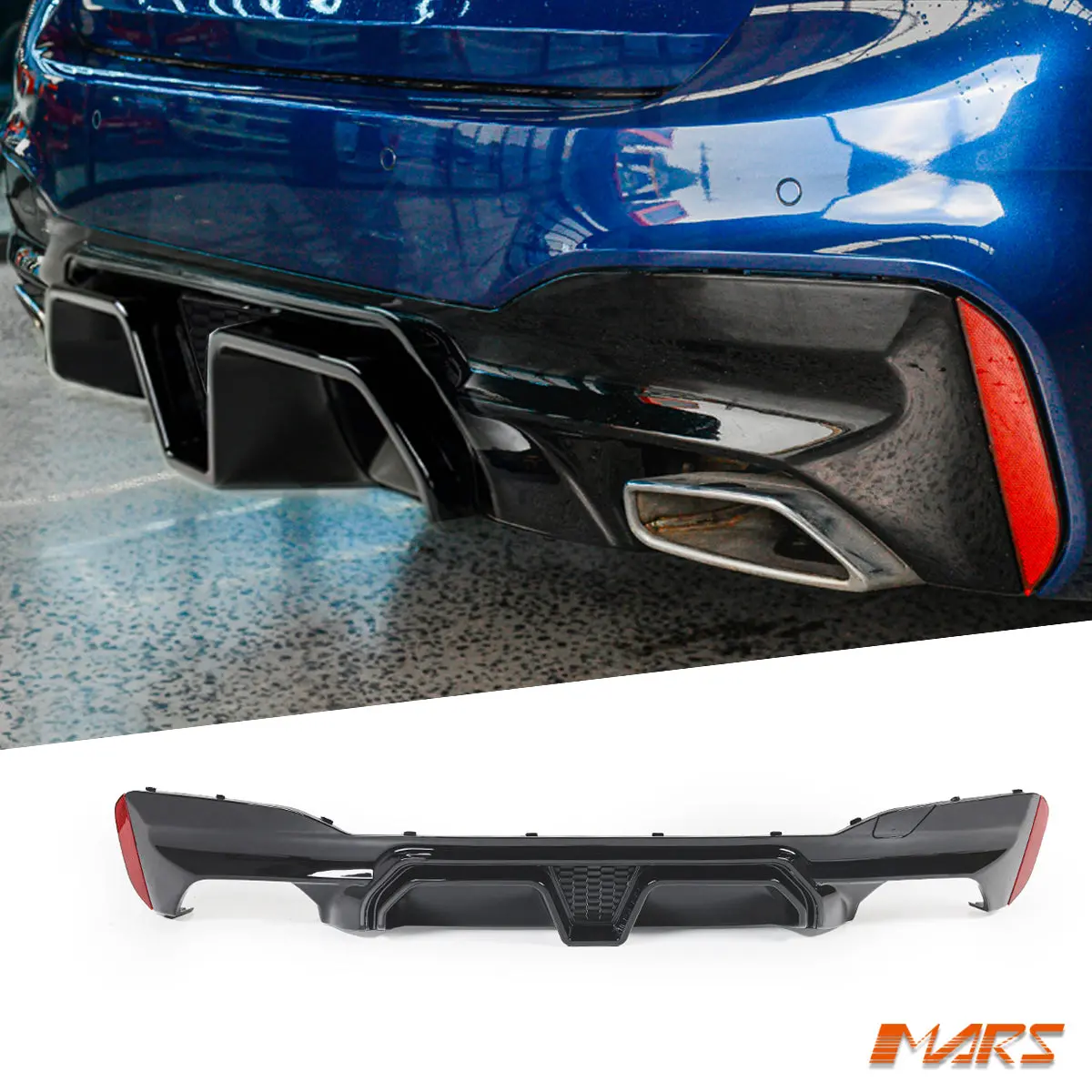 F90 M5 Cs Style Gloss Black Rear Bumper Bar Diffuser Spoiler Bodykit For Bmw 5 Series G30 G31 M Sport 2017-2023 1