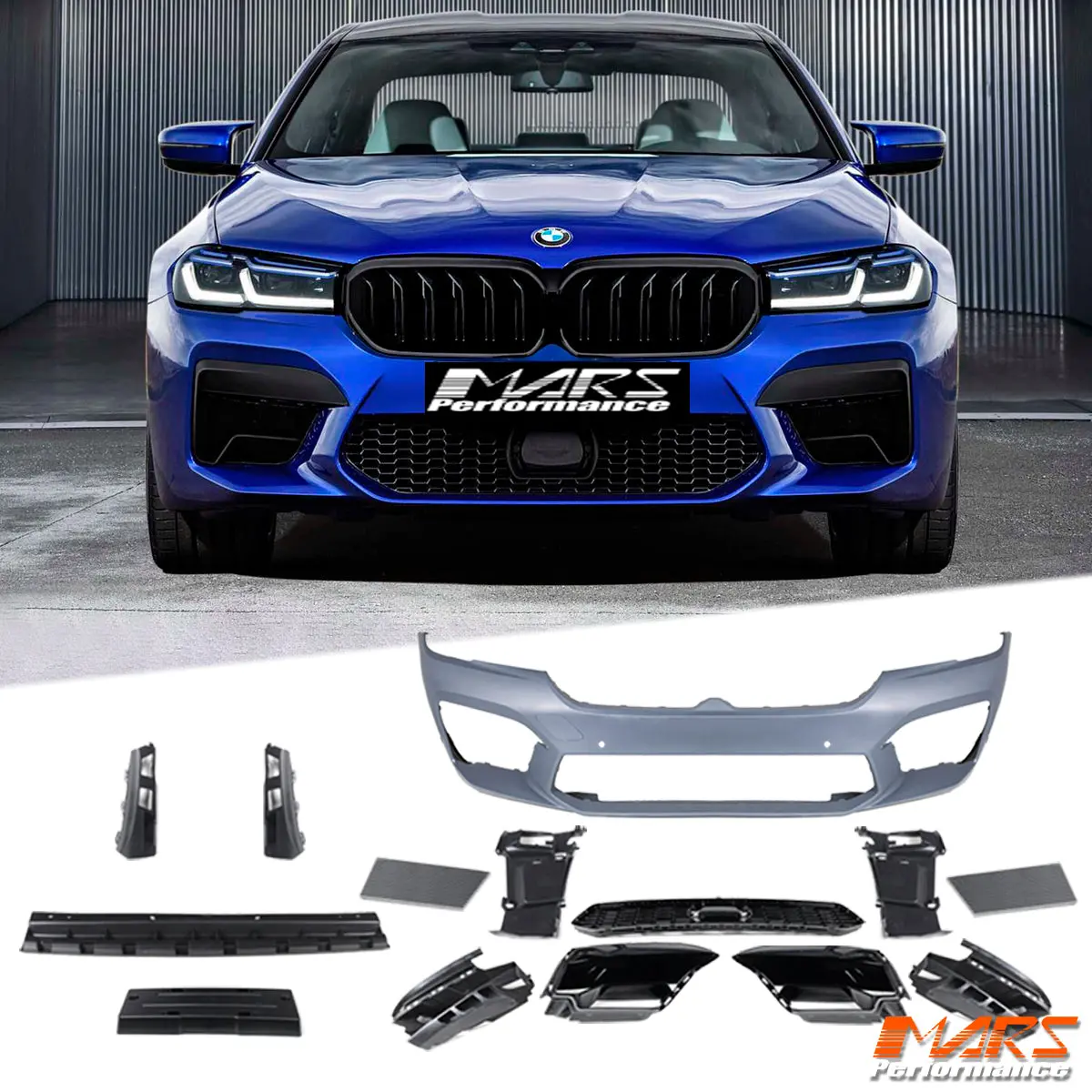 M5 Style Front Bumper Bar Bodykit For Bmw 5-Series G30 Sedan & G31 Wagon 2020-2023 Lci 1