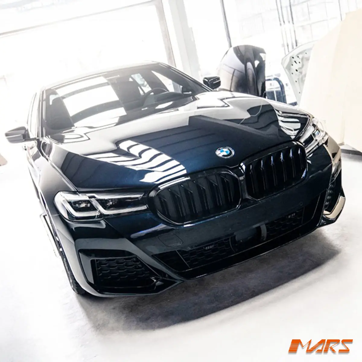 Gloss Black M5 Style Front Bumper Bar Kidney Grille Grill Bodykit For Bmw 5 Series G30 Sedan & G31 Wagon Lci 2020-2023 2
