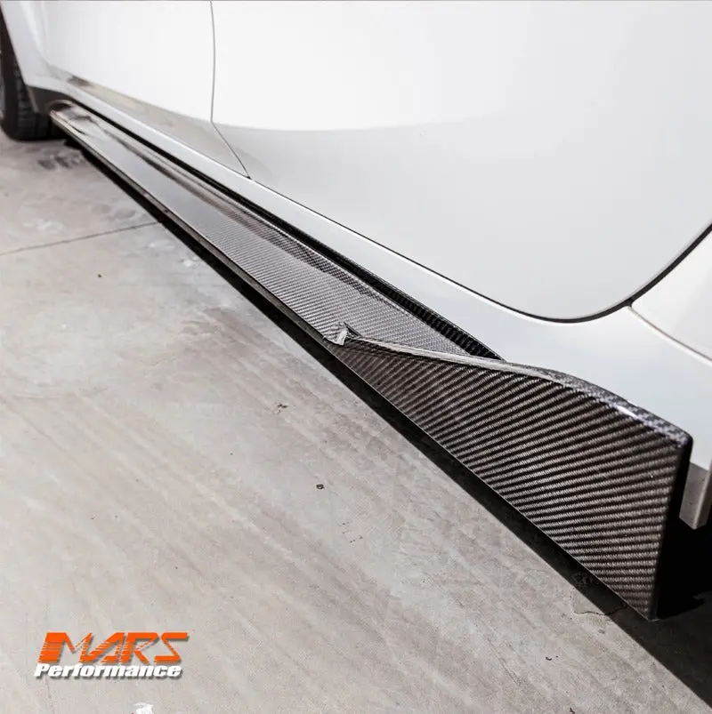 M Performance Style Pre Pregged Dry Carbon Fiber Replacement Side Skirts For Bmw G80 G81 M3 Bodykit 1