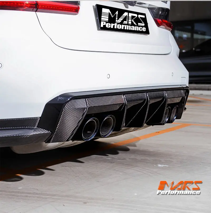 M Performance Style Pre Pregged Dry Carbon Fiber Rear Bumper Bar Replacement Diffuser Bodykit For Bmw G82 G83 M4 & G80 G81 M3 1