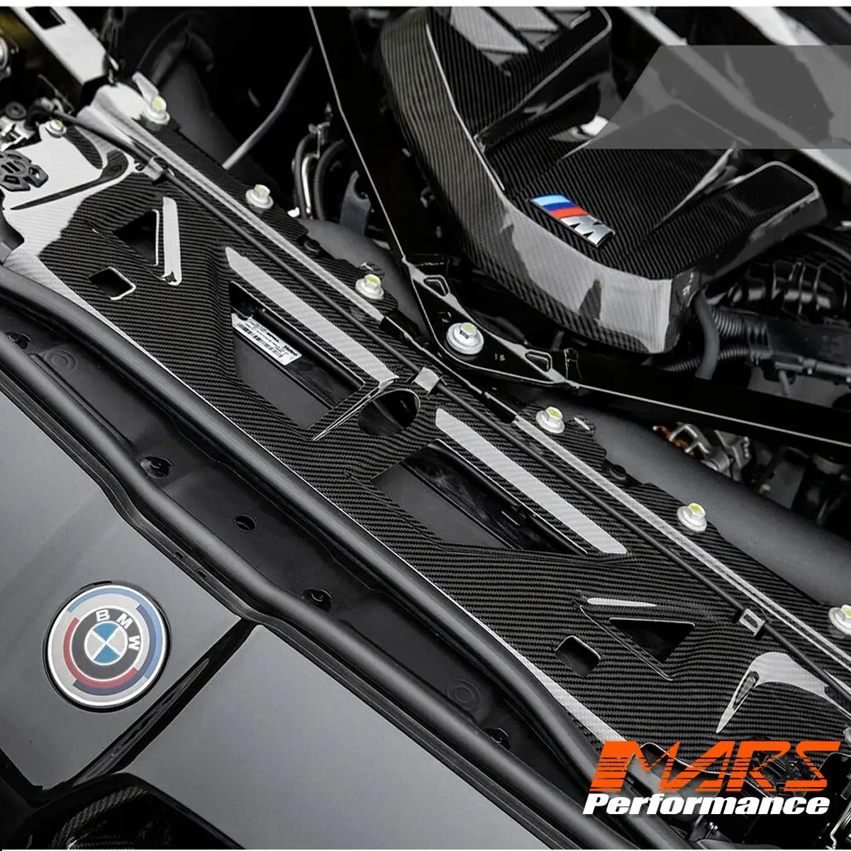 Flokraft Dry Carbon Fibre Radiator Cooling Slam Panel Cover For Bmw G82 G83 M4 & G80 G81 M3 & M2 G87 1