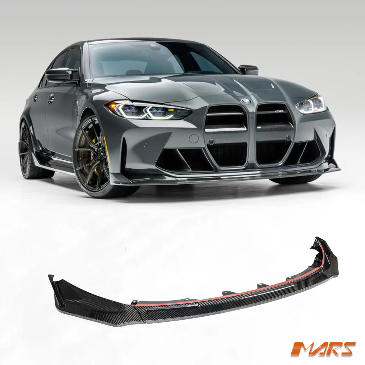 Vorsteiner Style Style Dry Carbon Fibre Front Bumper Bar Lip Spoiler & Side Splitters Bodykit For Bmw G82 G83 M4 & G80 G81 M3 1
