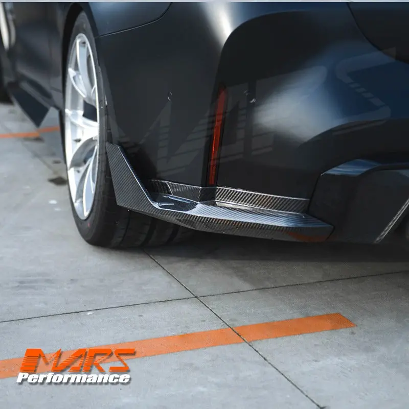 M Performance Style Pre Pregged Dry Carbon Fiber Rear Bumper Bar Replacement Side Splitters Winglets Bodykit For Bmw G82 G83 M4 1