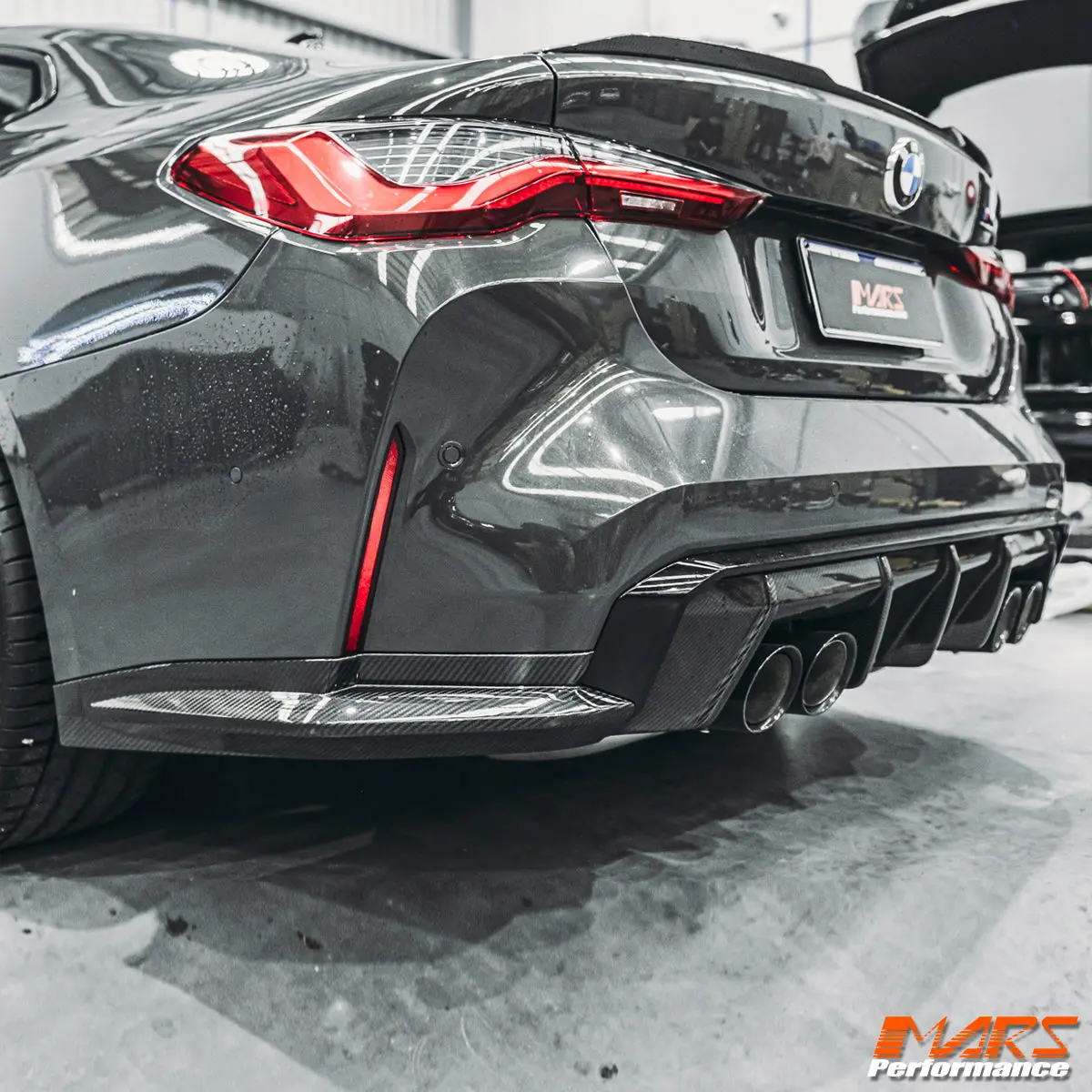 Dry Carbon Fibre Rear Bumper Bar Side Splitters Winglets Cover Trim Bodykit For Bmw G82 G83 M4 1