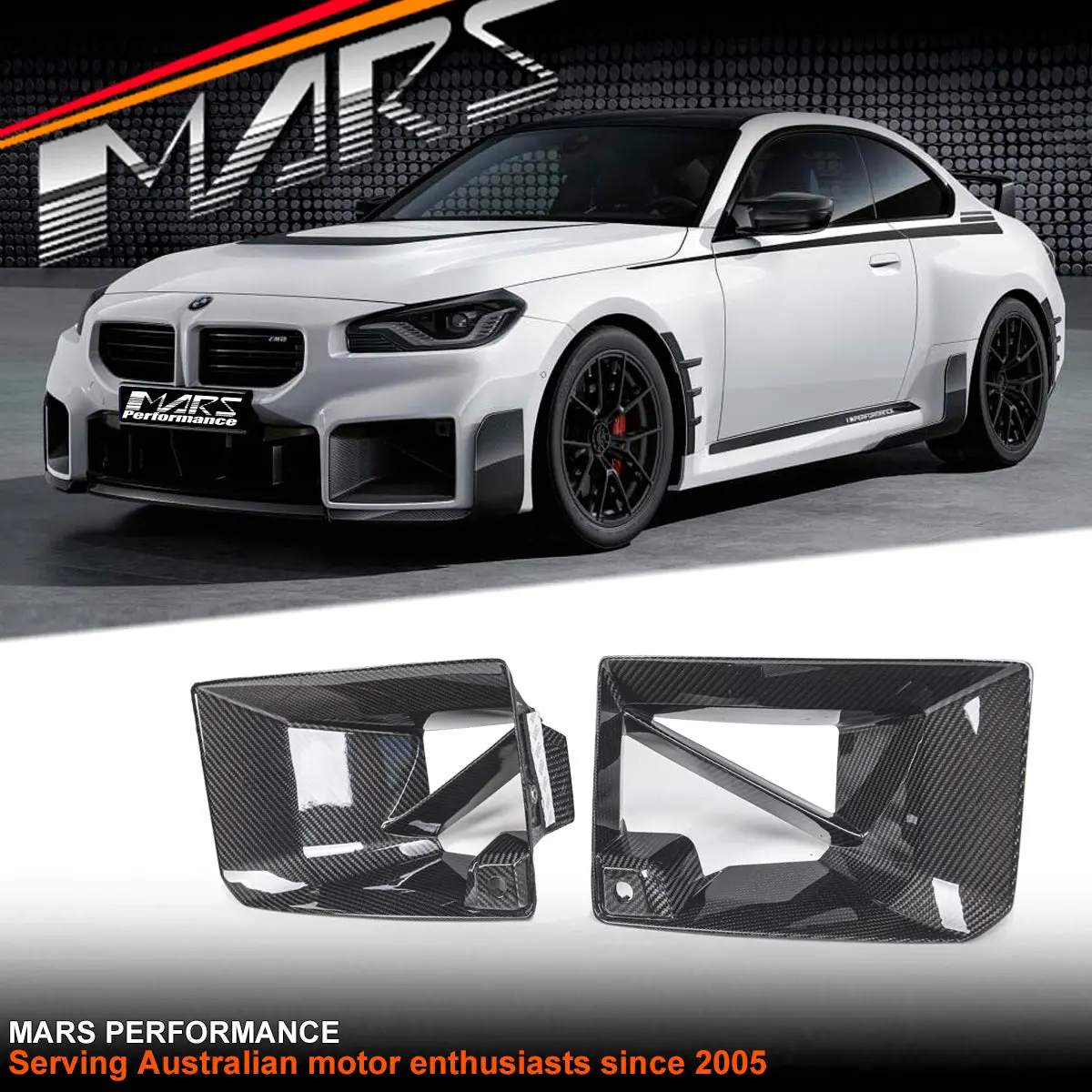 M Performance Style Dry Carbon Fibre Front Bumper Bar Air Intake Vents Bodykit For Bmw G87 M2 2023-2025 1