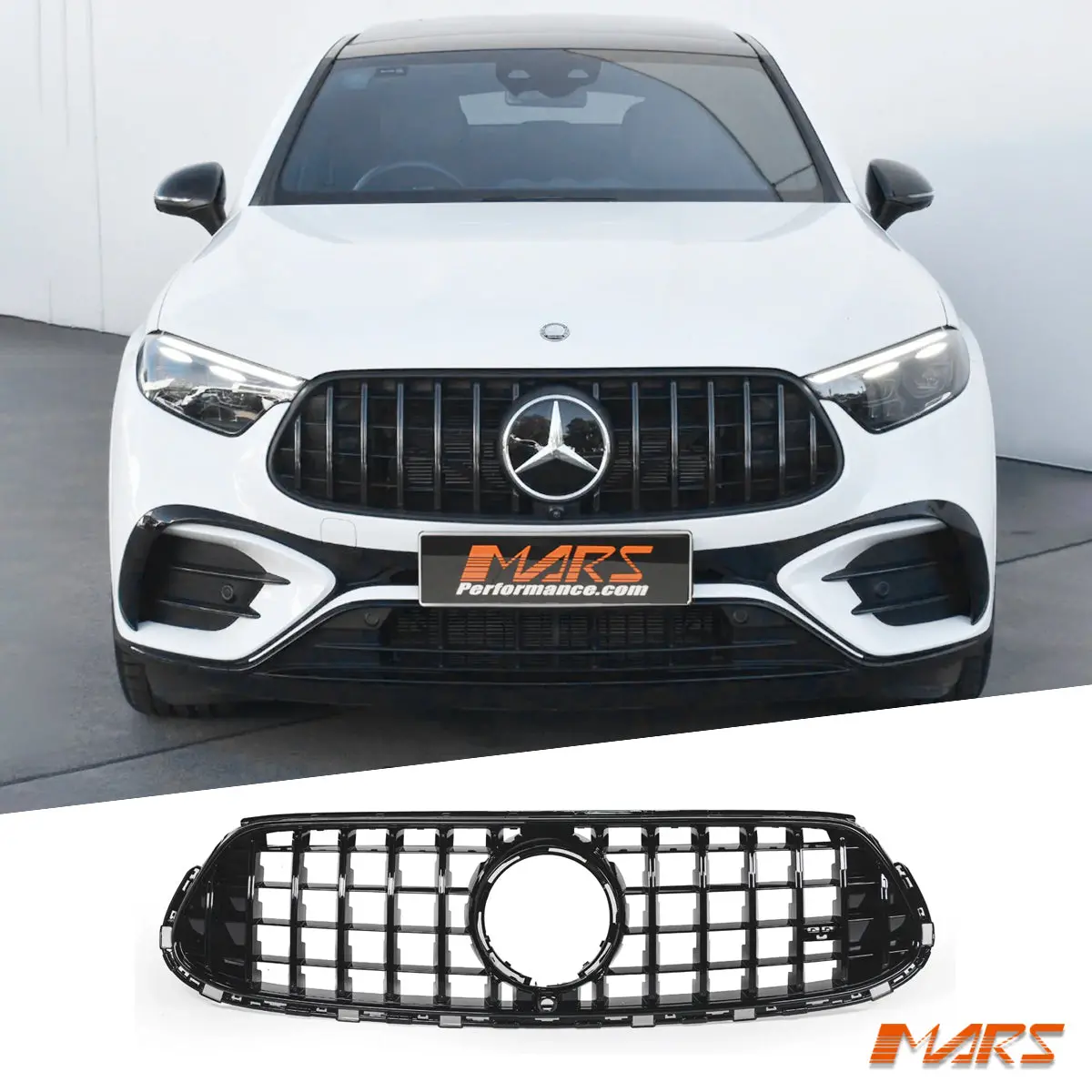 Gloss Black Panamericana Front Bumper Bar Grill Bodykit For Mercedes-Benz X254 & C254 Glc43 Glc63 Amg 2023+ 1