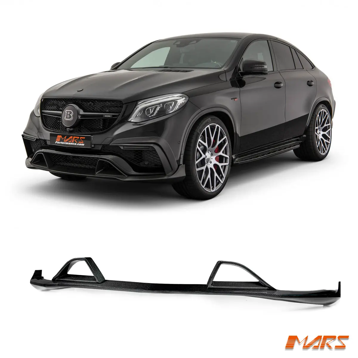 Brabus Style Carbon Fibre Front Bumper Bar Lip Spoiler Bodykit For Mercedes-Benz Gle Class W166 & C292 Gle63 Amg 2015-2019 1