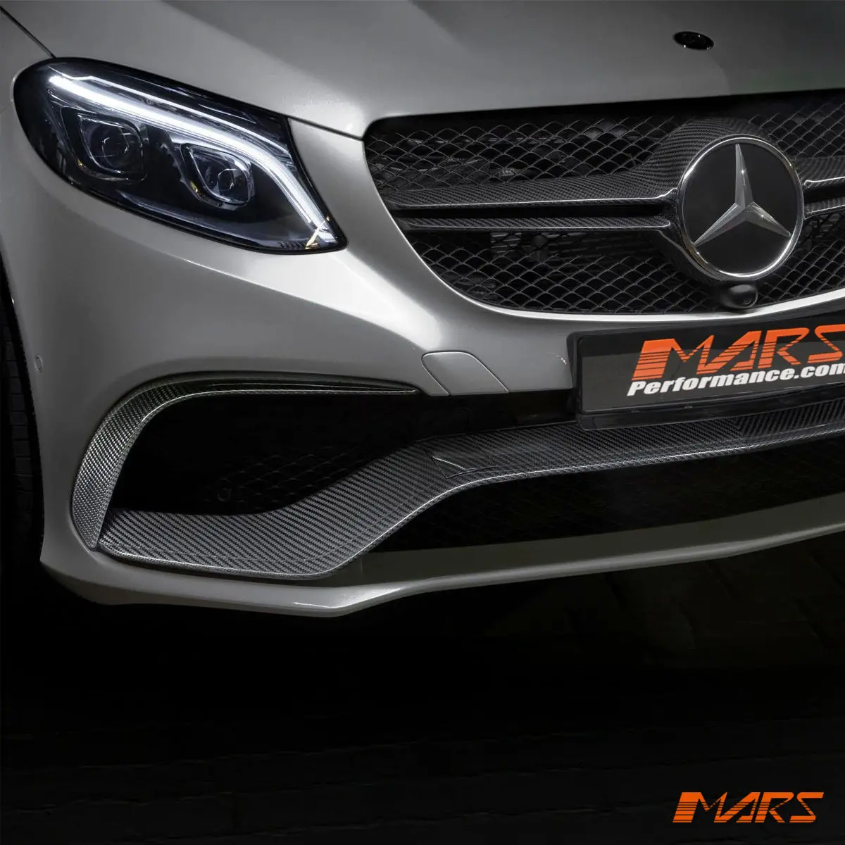 Flokraft Exterior Carbon Fibre Bumper Bar Replacement Trim Garnish Bodykit For Mercedes-Benz W166 & C292 Gle63 Amg 2015-2019 1