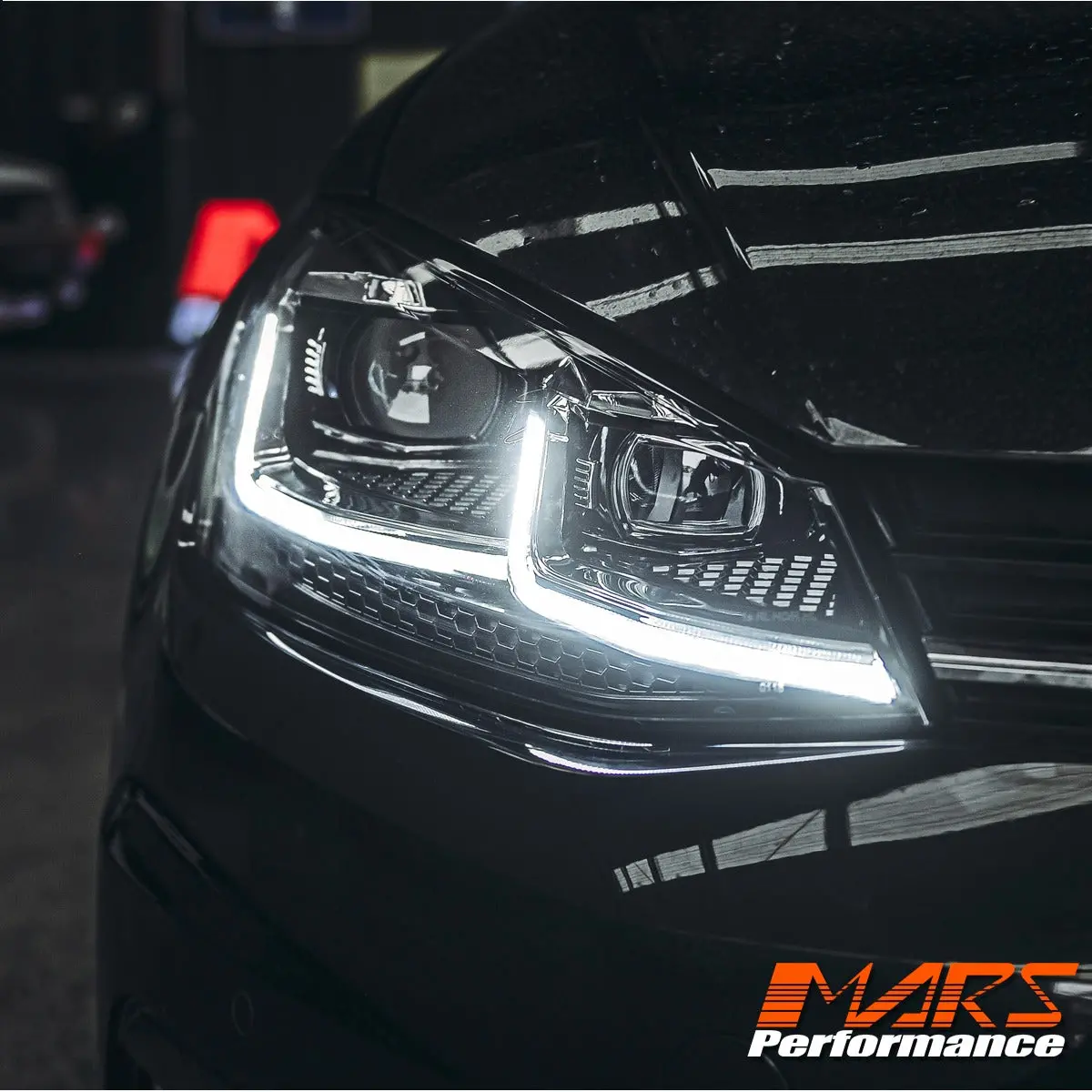 Black R Style Drl Led Projector Head Lights With Sequential Indicators For Volkswagen Vw Golf 7.5 2018-2020 1