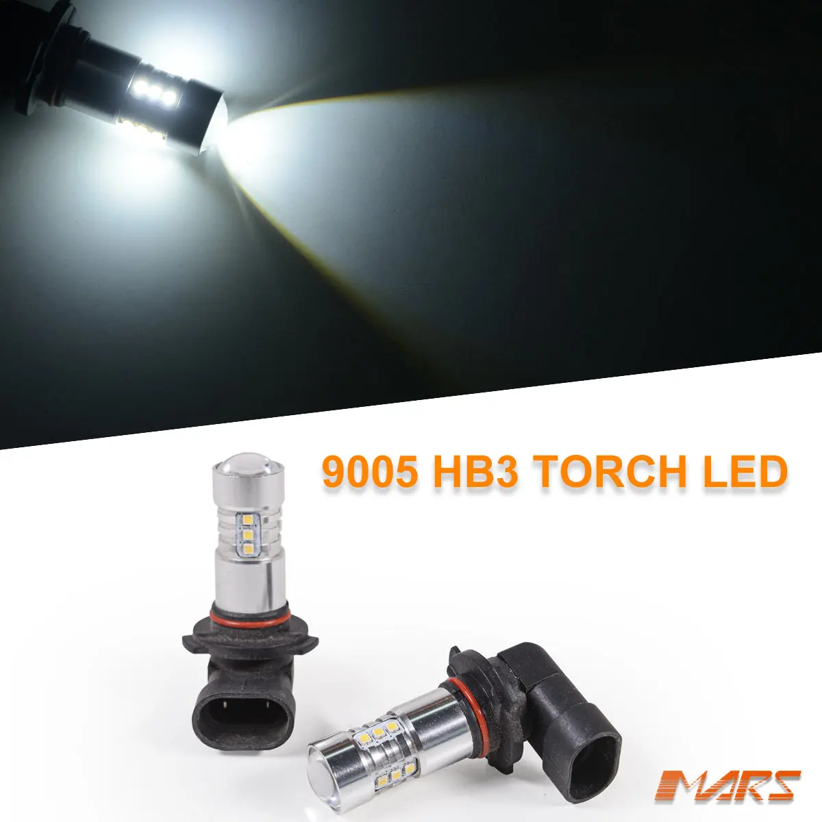 2X Mars Performance H10 Hb3 9005 Led Smd White Fog Light Led Bulbs 1