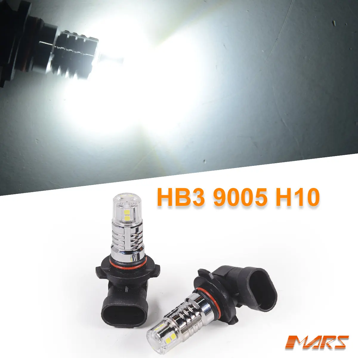 2X Mars Performance H10 Hb3 9005 Torch Projector Led Smd White Fog Light Led Bulbs 1