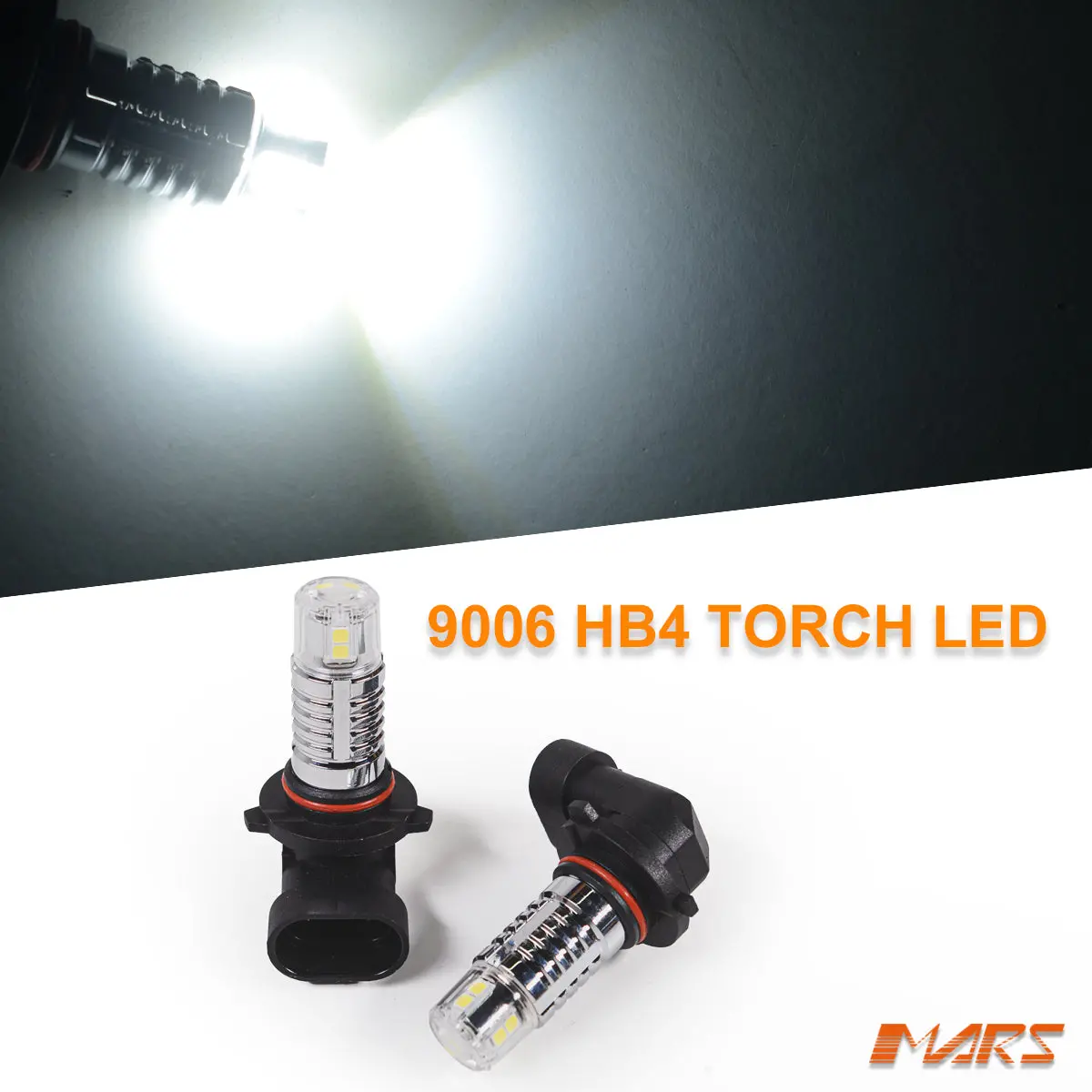 2X Mars Performance Hb4 9006 Torch Projector Smd White Fog Light Led Bulbs 1