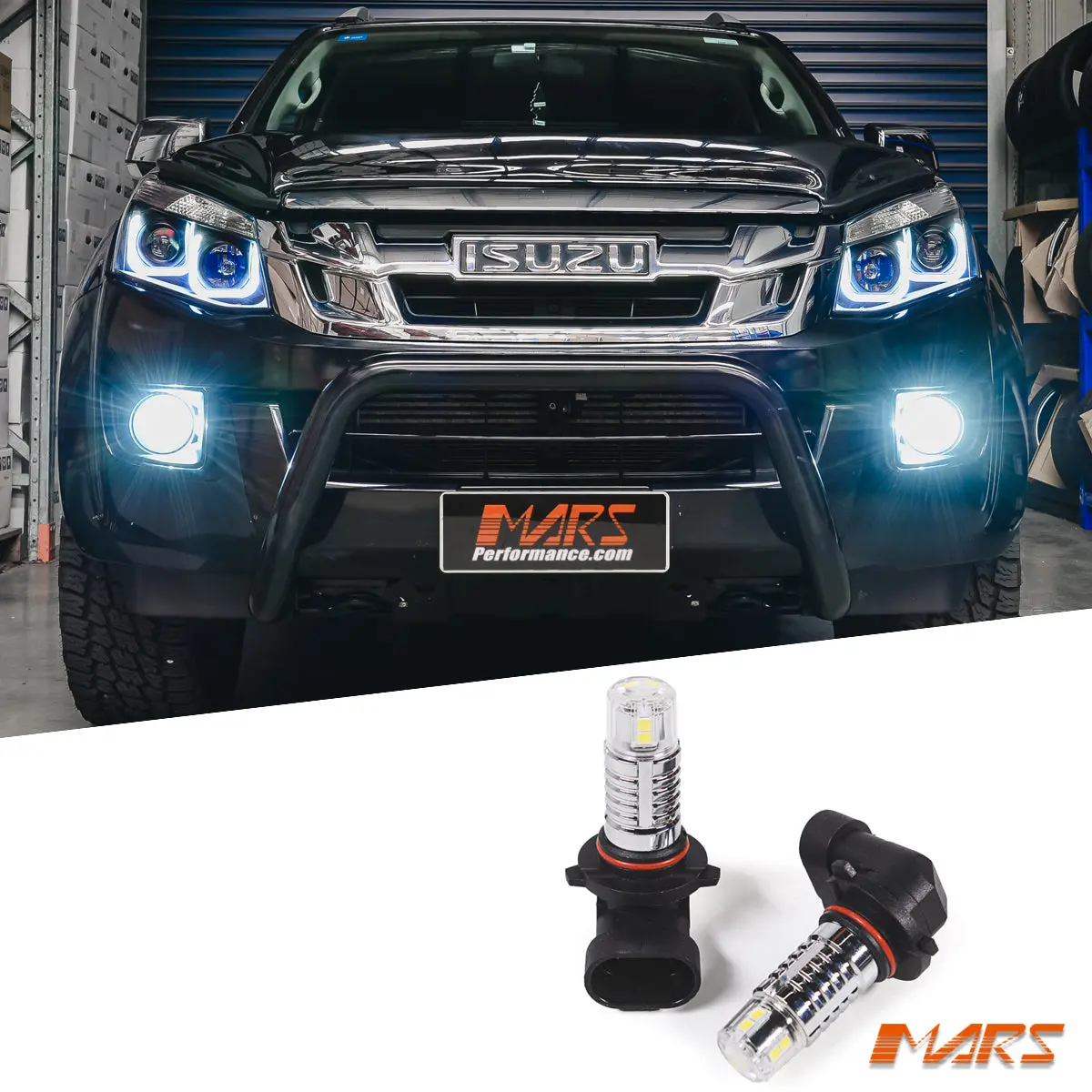 2X Mars Performance High Power Projector Led Smd White Fog Light Bulbs For Isuzu D-Max & Mu-X 2012-2017 1