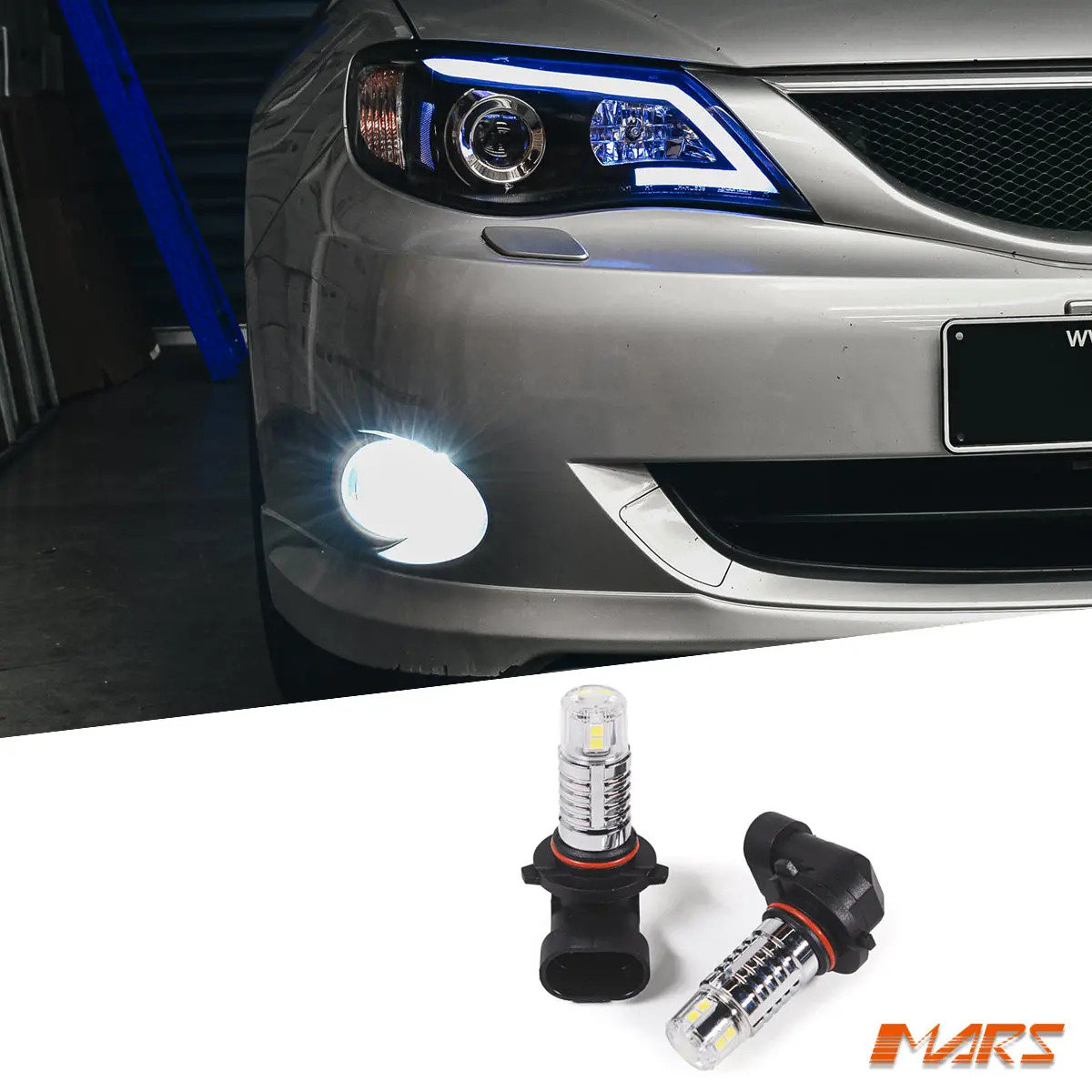 2X Mars Projector Super Bright Led Smd Bumper Bar Driving Fog Lights Bulbs For Subaru Impreza 07-13 & Wrx Sti 1