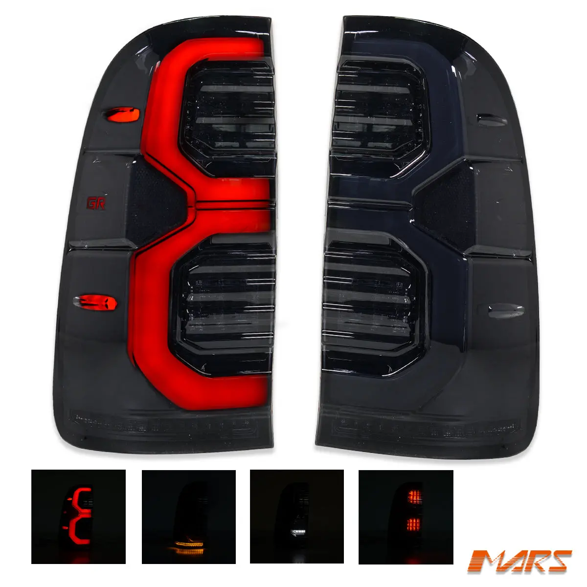 Smoked Full Led Tail Lights For Toyota Hilux Vigo 2005-14 Ute Pick Up 1