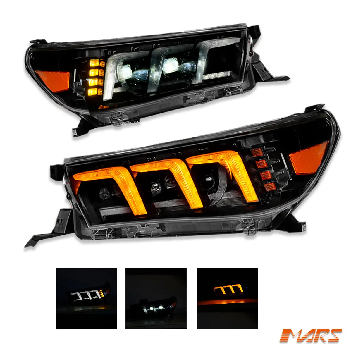 Full Led Real Drl Head Lights With Sequential Indicators For Toyota Hilux Revo Rocco 2016-2020 1
