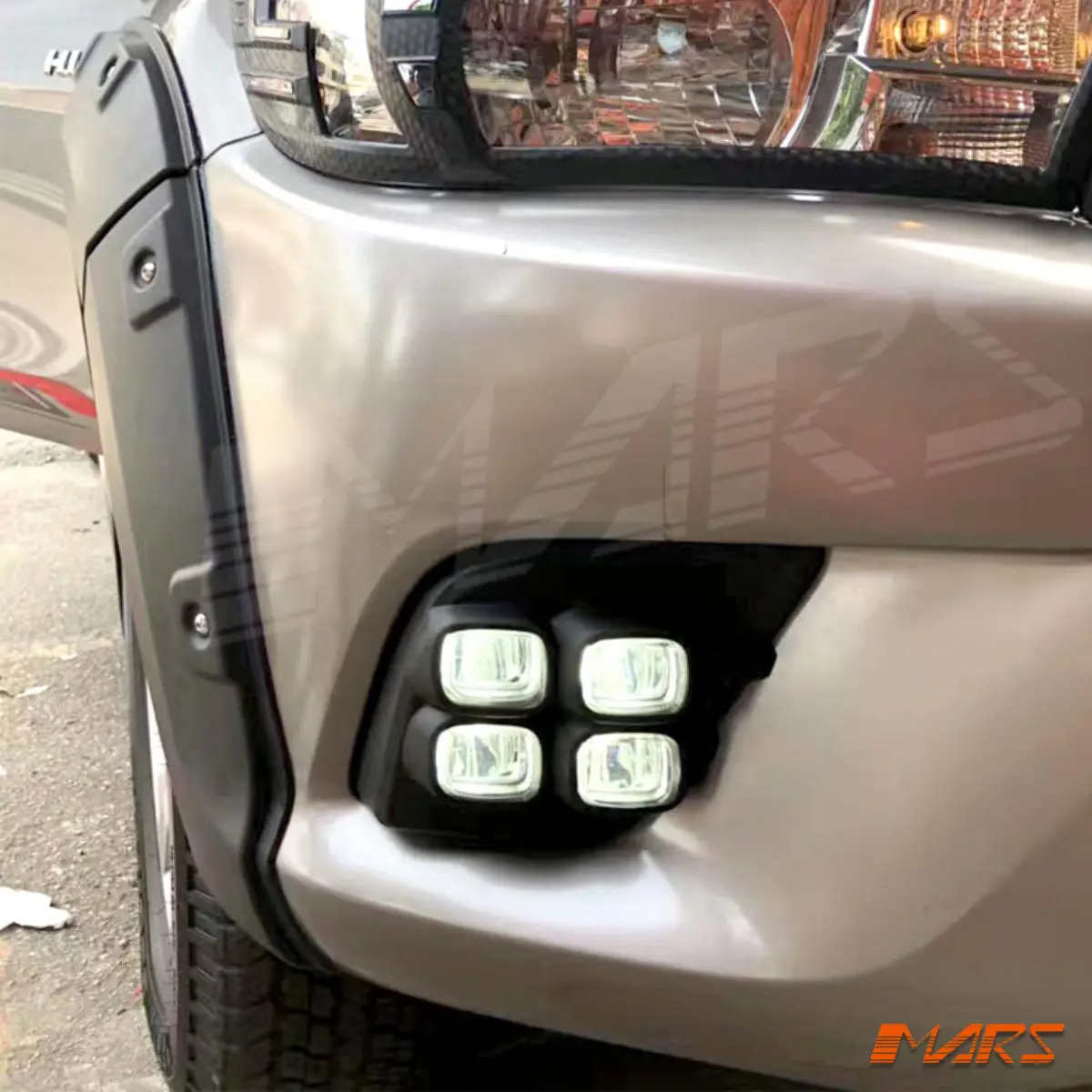 High Power Led Front Bumper Bar Drl Fog Lights For Toyota Hilux Revo 2015-2018 1