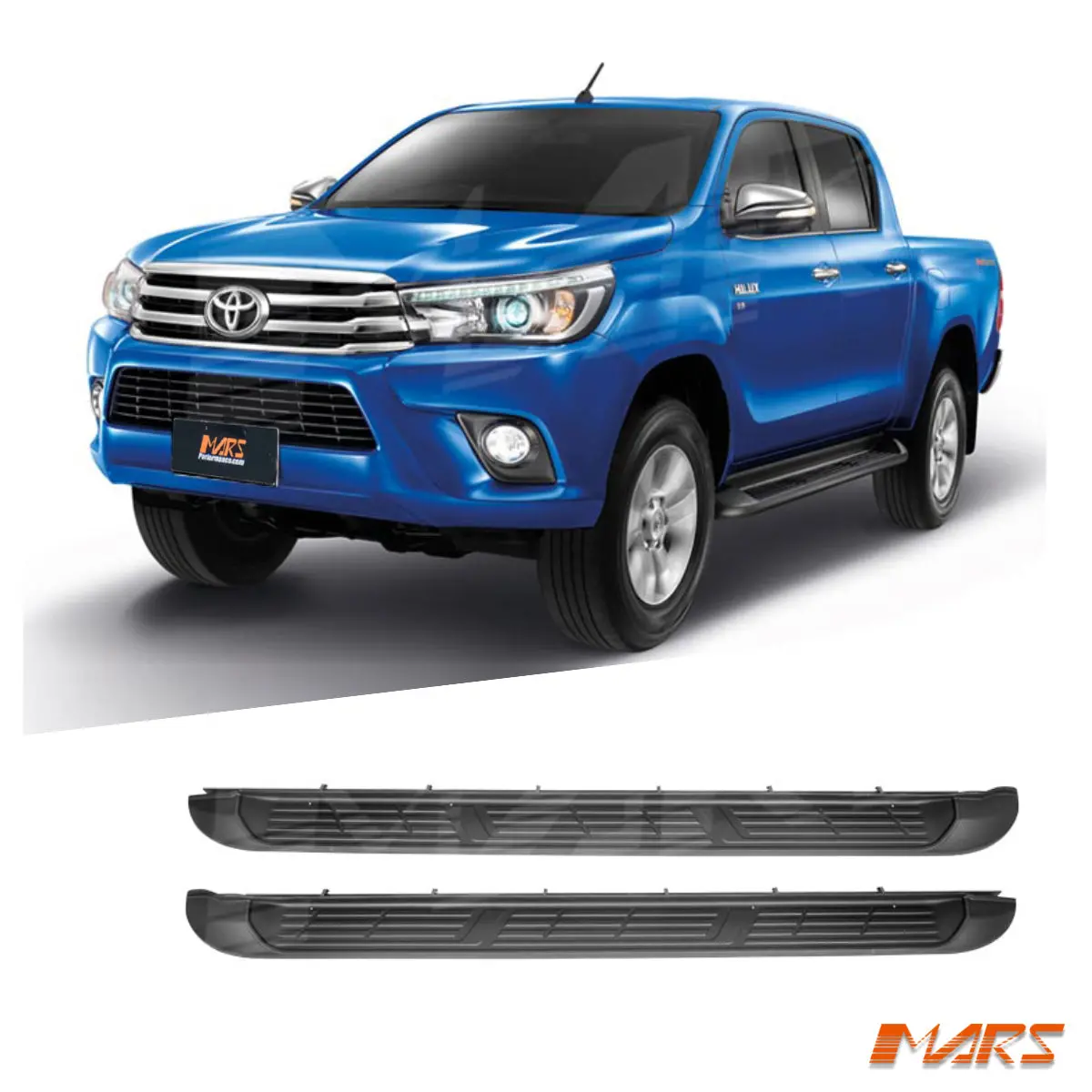 Foot Rest Running Boards Side Step Nerf Bar Bodykit For Toyota Hilux Revo Rcooc & Trd 2015-2024 Dual Cab 1