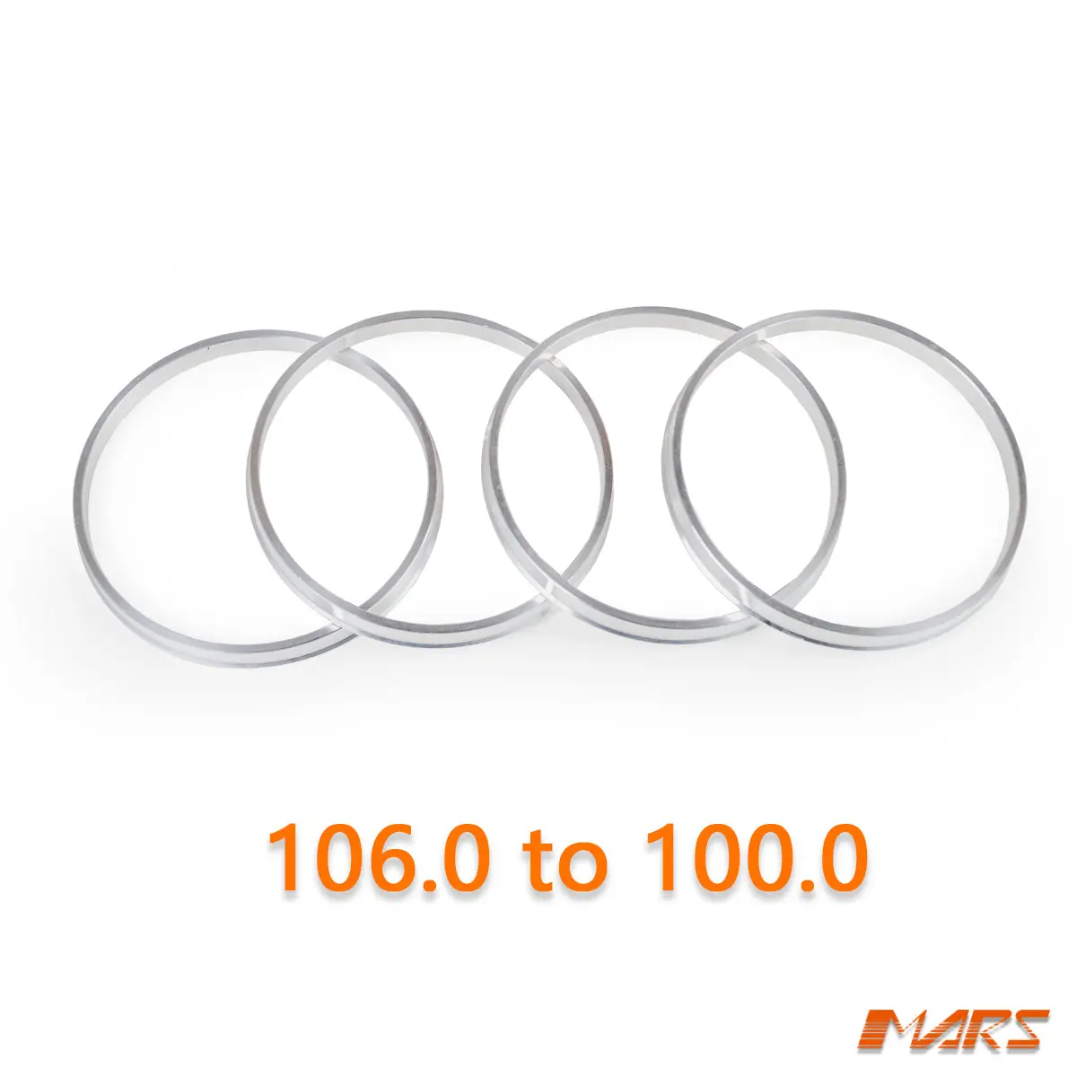 4X Mars Performance Wheels Hub Centric Rings Aluminium Alloy Od = 106 Mm To Id = 100.1 Mm 1