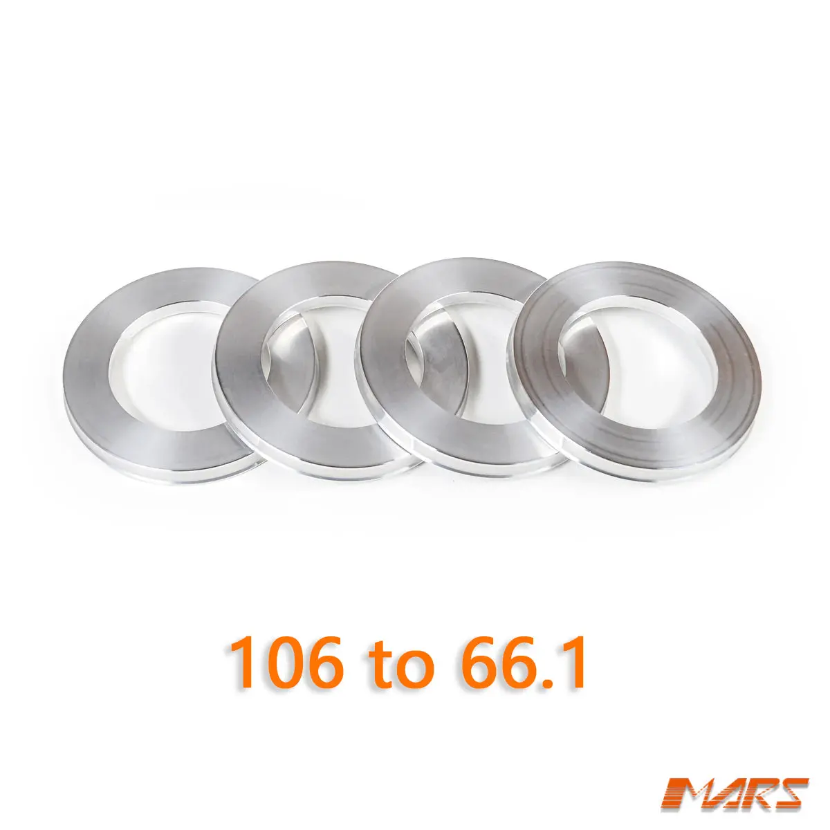 4X Mars Performance Wheels Hub Centric Rings Aluminium Alloy Od = 106 Mm To Id = 66.1 Mm 1