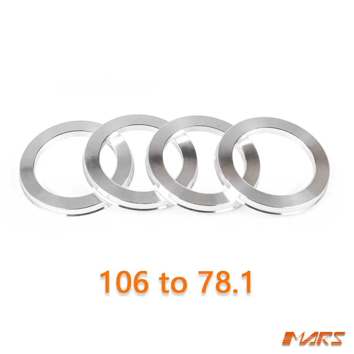 4X Mars Performance Wheels Hub Centric Rings Aluminium Alloy Od = 106 Mm To Id = 78.1 Mm 1