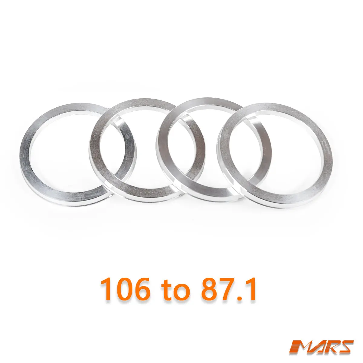 4X Mars Performance Wheels Hub Centric Rings Aluminium Alloy Od = 106 Mm To Id = 87.1 Mm 1