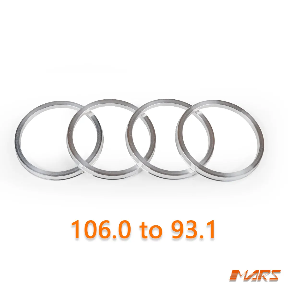 4X Mars Performance Wheels Hub Centric Rings Aluminium Alloy Od = 106 Mm To Id = 93.1 Mm 1