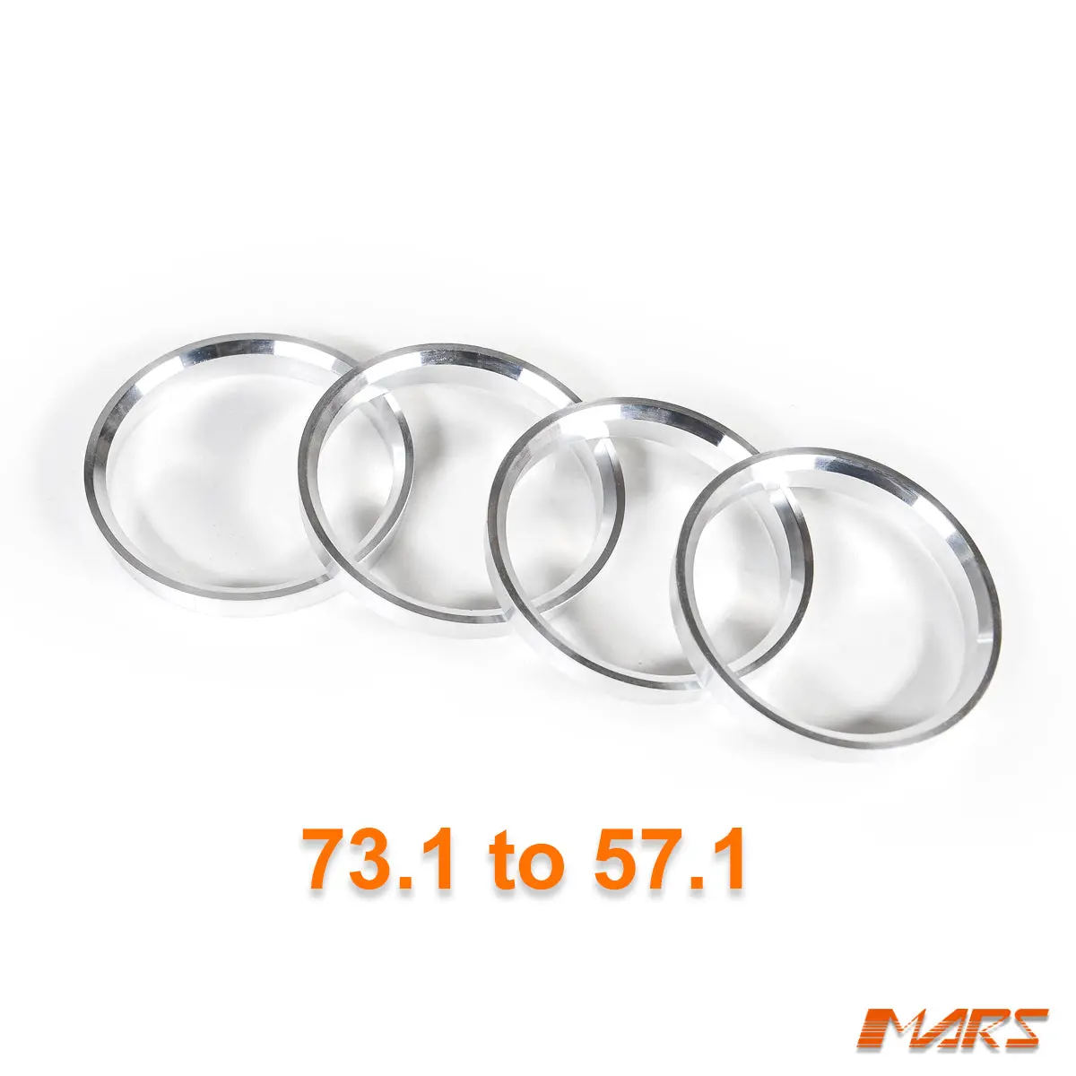 4X Mars Performance Wheels Hub Centric Rings Aluminium Alloy Od = 73.1 Mm To Id = 57.1 Mm 1