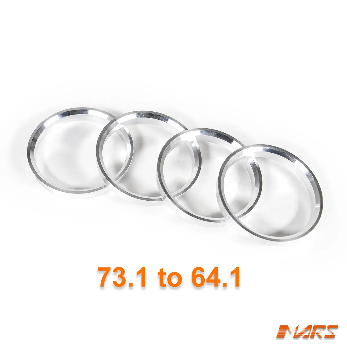 4X Mars Performance Wheels Hub Centric Rings Aluminium Alloy Od = 73.1 Mm To Id = 64.1 Mm 1