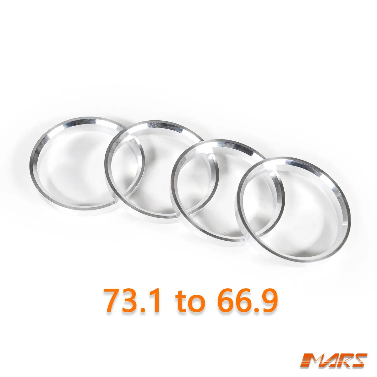 4X Mars Performance Wheels Hub Centric Rings Aluminium Alloy Od = 73.1 Mm To Id = 66.9 Mm 1