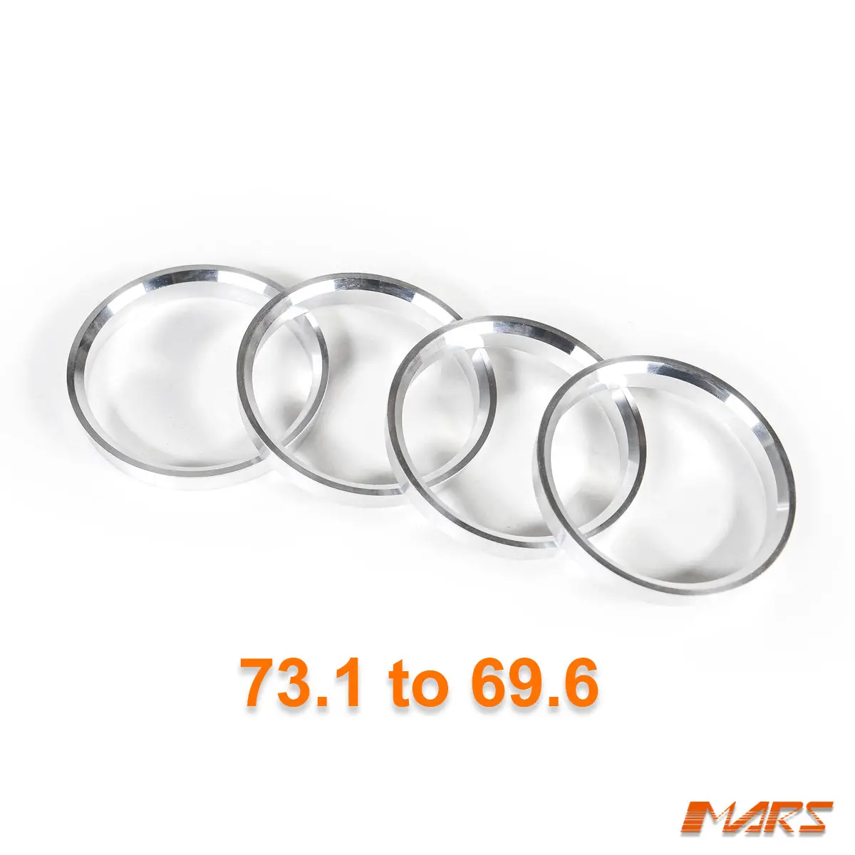 4X Mars Performance Wheels Hub Centric Rings Aluminium Alloy Od = 73.1 Mm To Id = 69.6 Mm 1