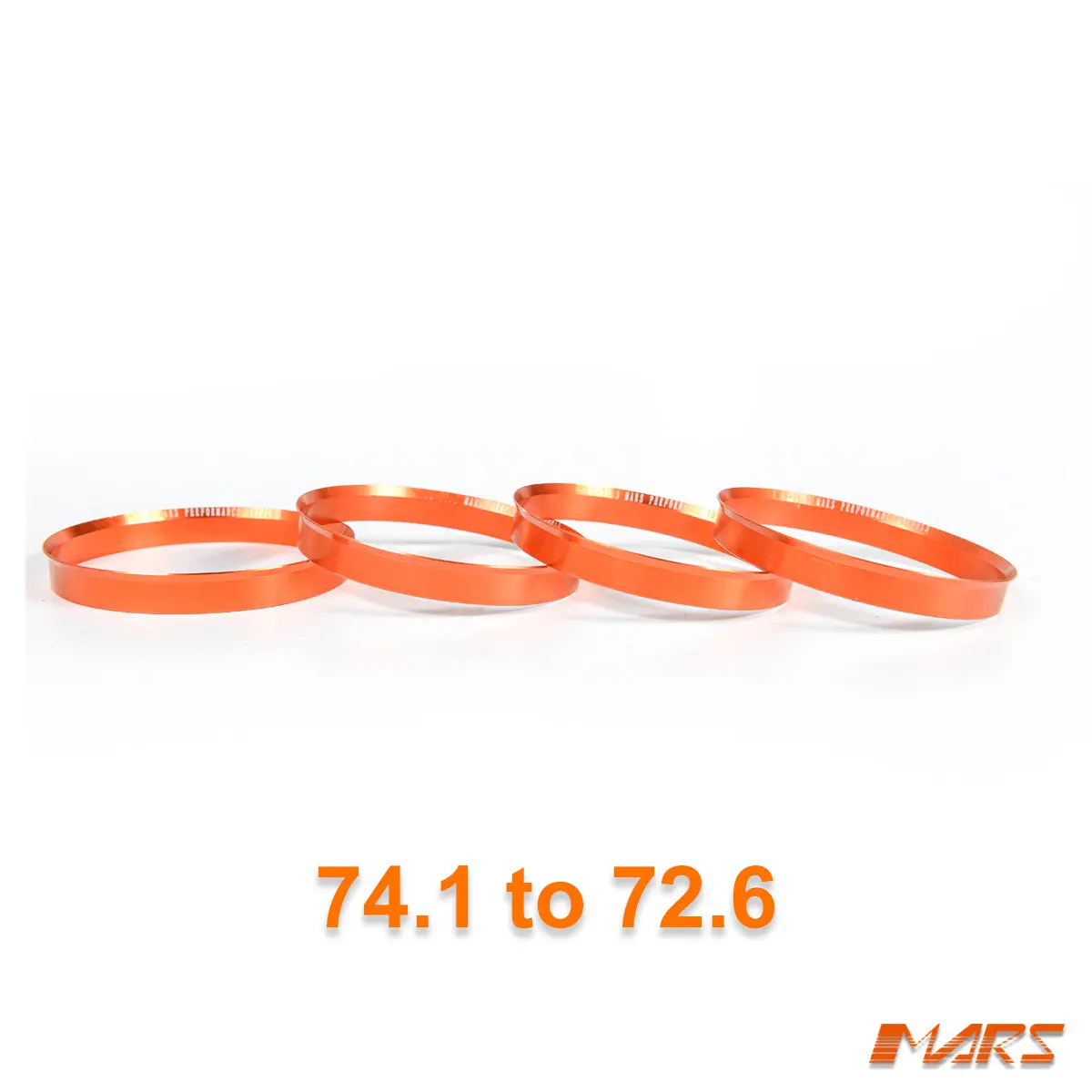 4X Mars Performance Wheels Hub Centric Rings Aluminium Alloy Od = 74.1 Mm To Id = 72.5 / 72.6 Mm 1