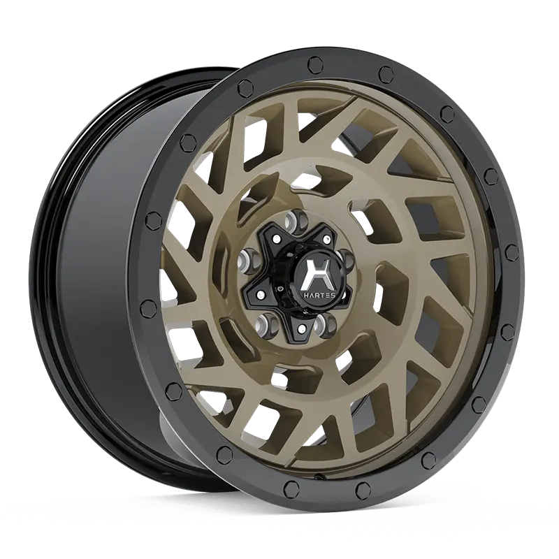Hartes Metal Wheels Monster Bronze Black Ring Gloss Black Bolts 1