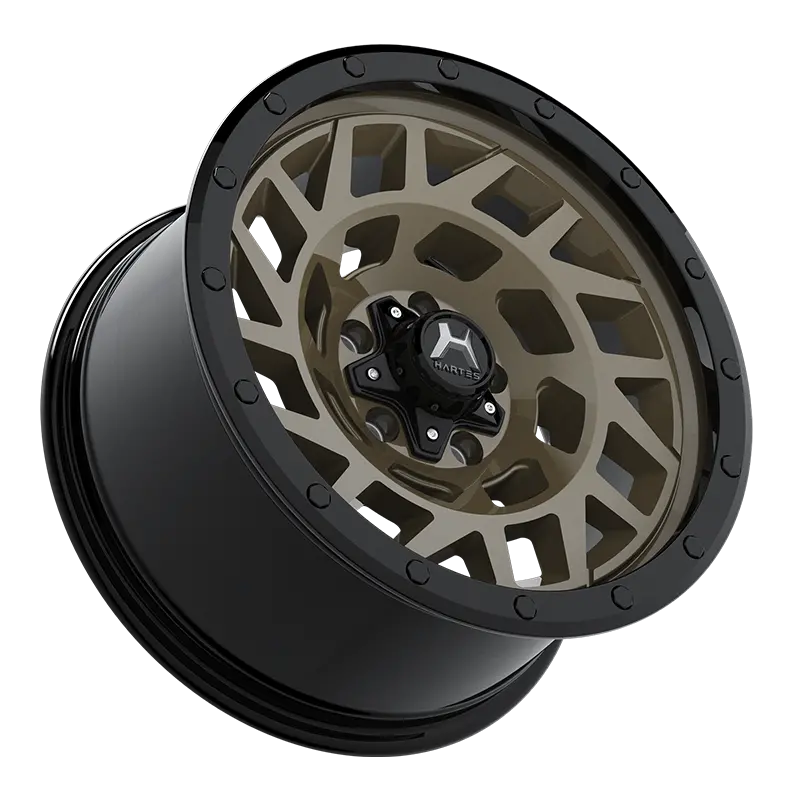 Hartes Metal Wheels Monster Bronze Black Ring Gloss Black Bolts 2