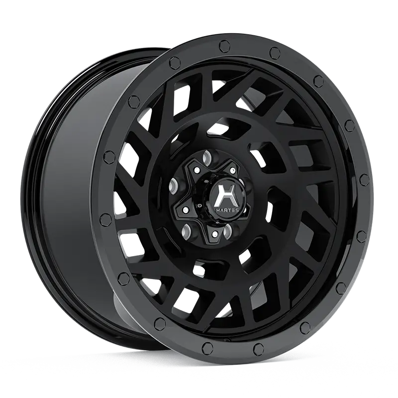 Hartes Metal Wheels Monster Black Gloss Black Bolts Satin Lacquer 1