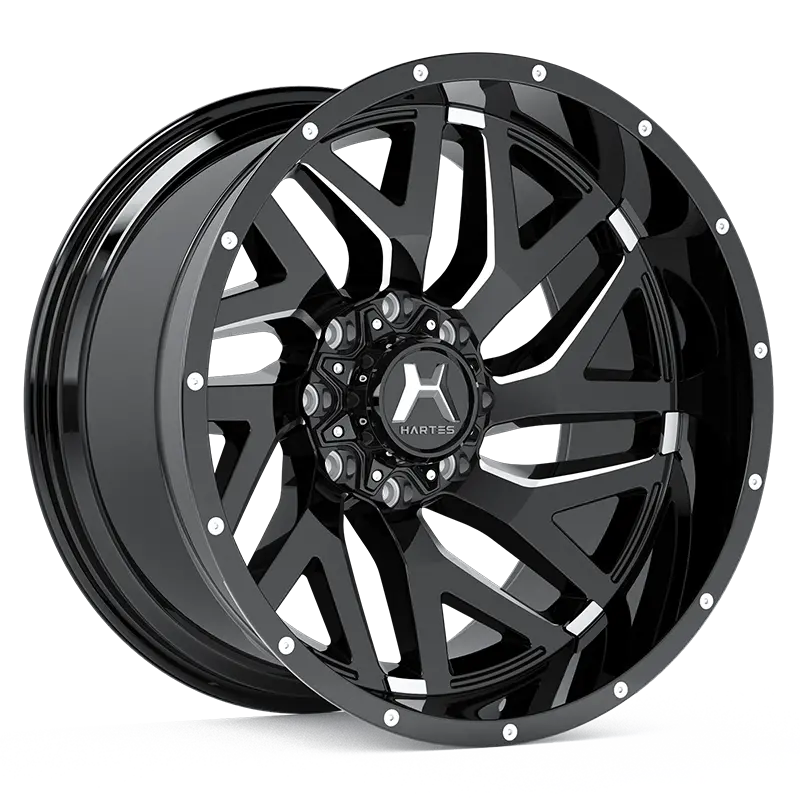Hartes Metal Wheels Stealth Black Machined Edge Milled Edge Milled Dimple 1