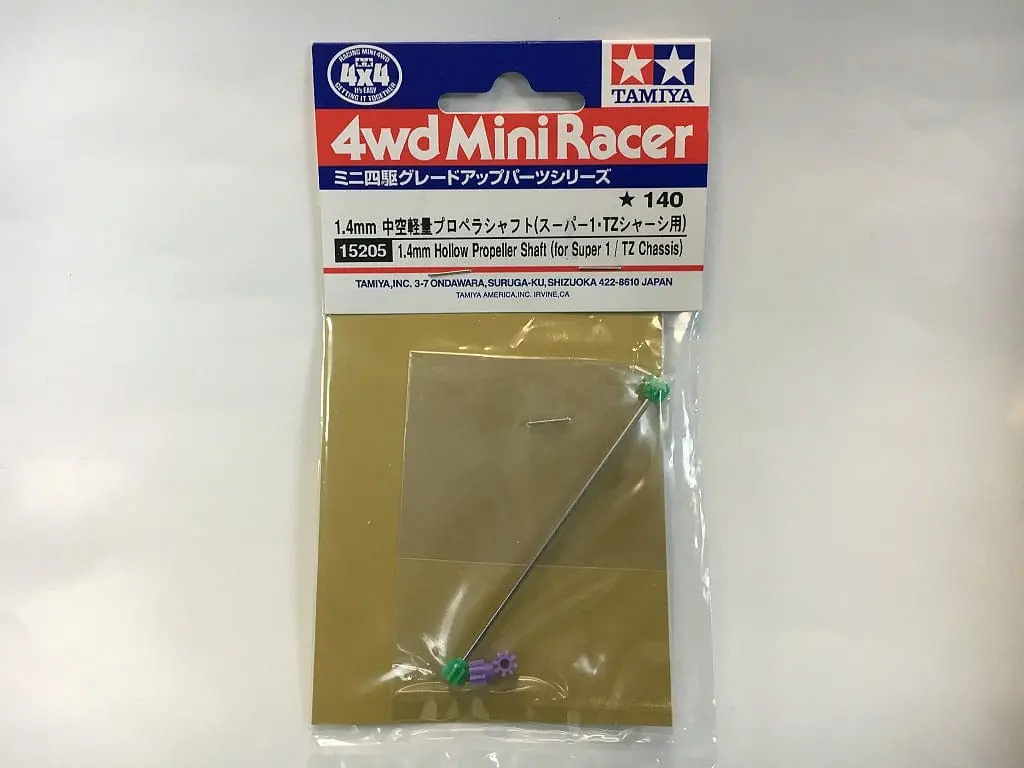 Tamiya 15205 Jr 1.4Mmhollow Propeller Shaft - For Super 1/Tz Chassis 1