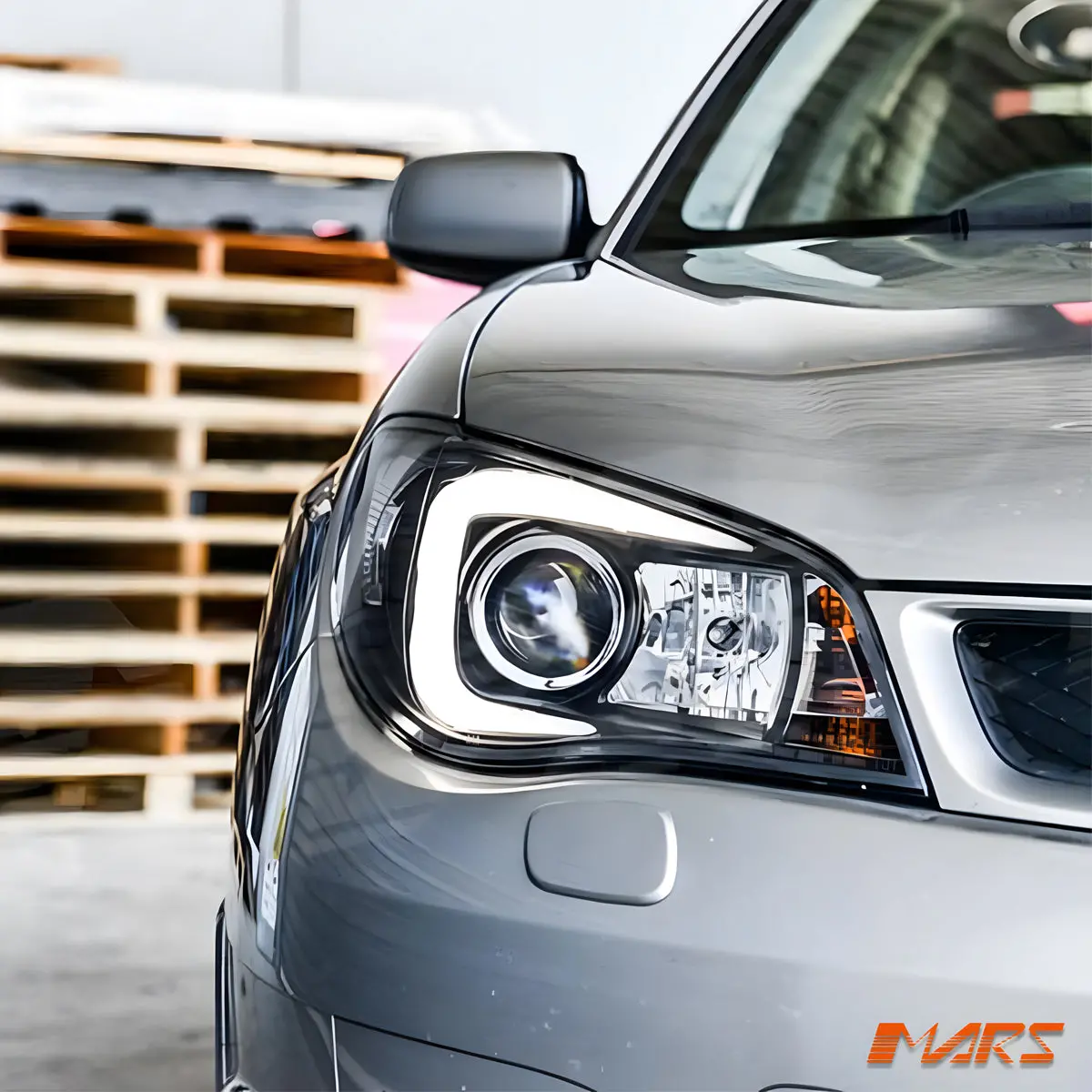 (Replace Stock Hid Xenon Model) Led 3D Stripe Bar Drl Projector Head Lights For Subaru Impreza Wrx Sti Gd 2005-2007 1