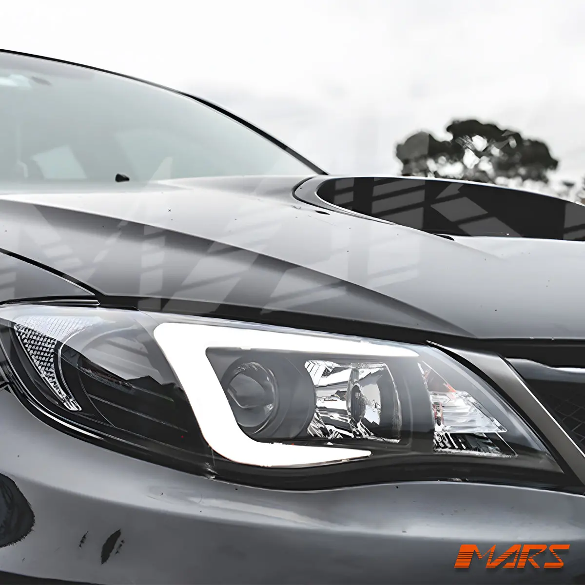 (Replace Stock Halogen Model) Led 3D Stripe Bar Drl Projector Head Lights For Subaru Impreza 2007-2013 1
