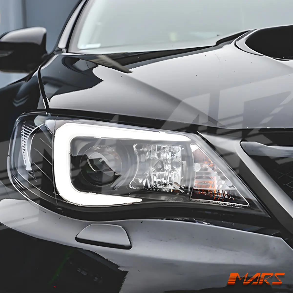 (Replace Stock Hid Xenon Model) Led 3D Stripe Bar Drl Projector Head Lights For Subaru Impreza Wrx Sti 2007-2013 1
